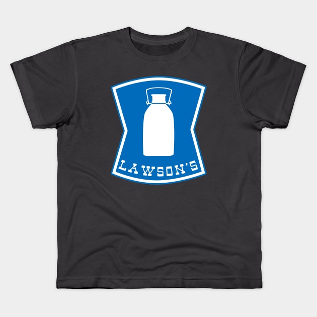 Lawson's Dairy Convenience Store Kids T-Shirt by carcinojen